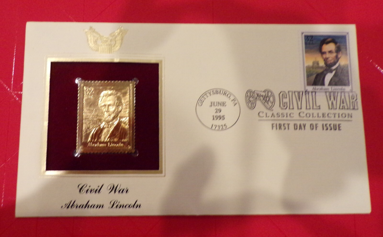 Stamps – First Day of Issue, Civil War Classic Collection, with Stamped Gold Rep