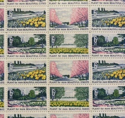United States 6¢ Beautification of America Postage Stamp #1365-68 Pack of 100