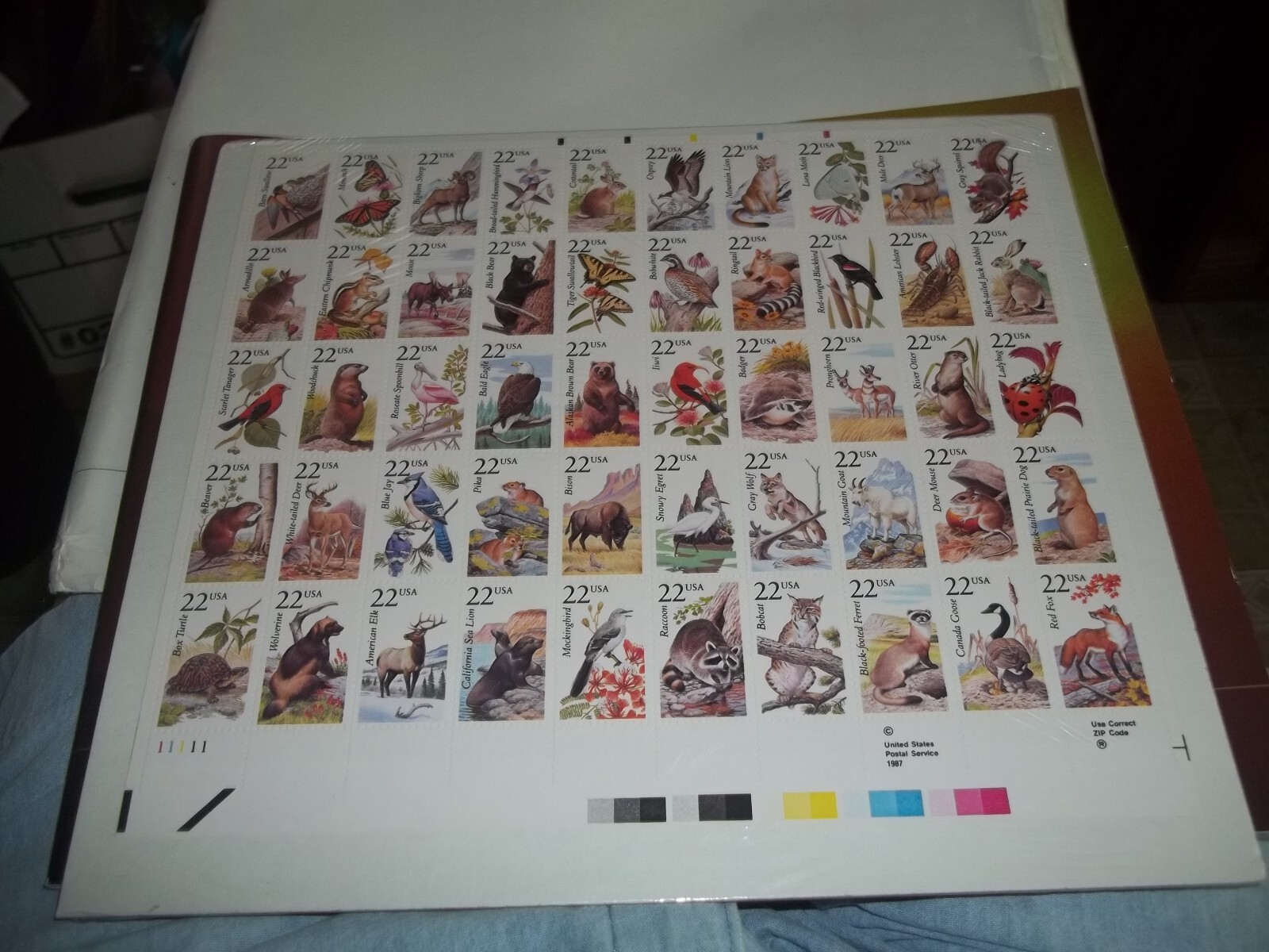 USPS stamps 827 Wildlife in America $11.00 cash value stamps