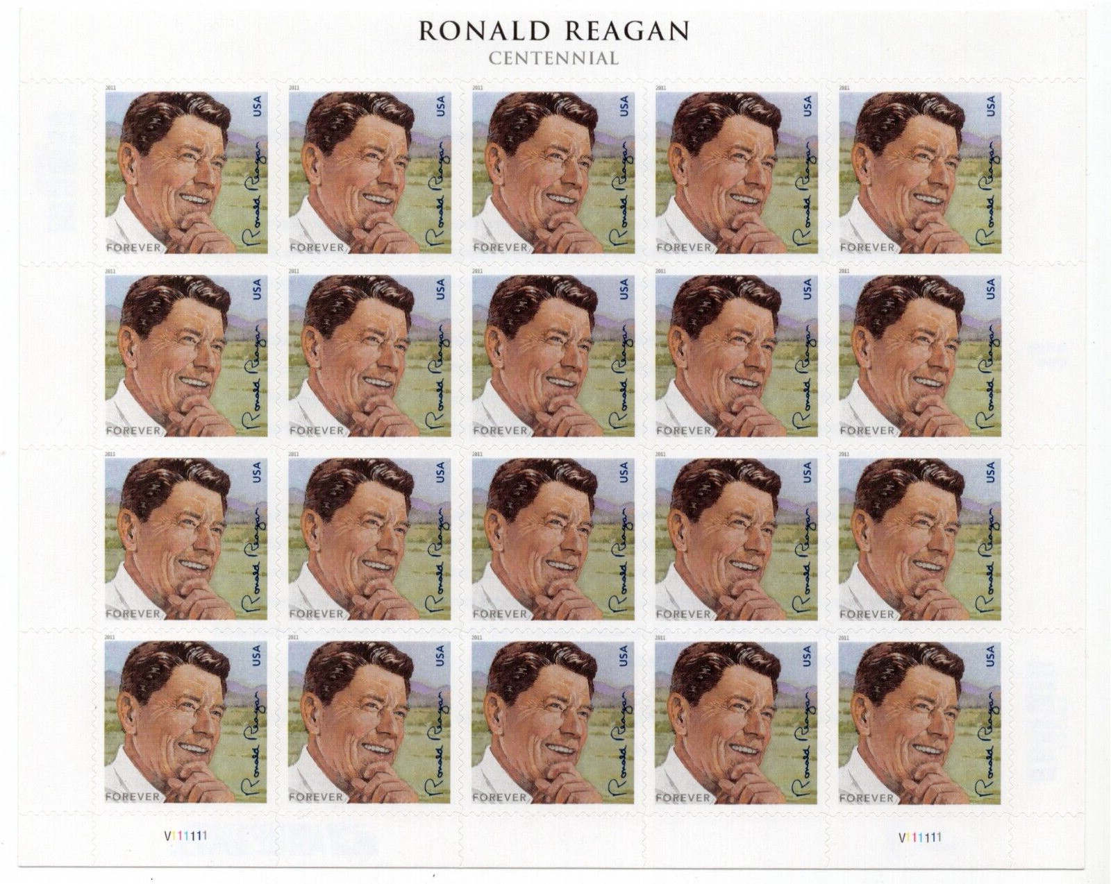 US 2011 SC 4494 Ronald Reagan, Forever – Sheet of 20 MNH Fresh
