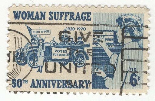 Woman Suffrage 1970 6 Cent Stamps Scott Blue White Vote