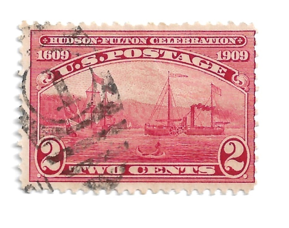 USA postage stamp 1909 Hudson-Fulton Celebration Issue