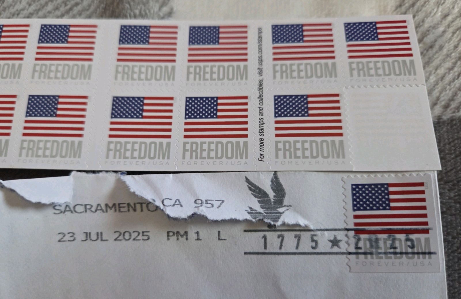 Authentic USPS First-Class Freedom Forever Stamps – Self Adhesive 20ct book