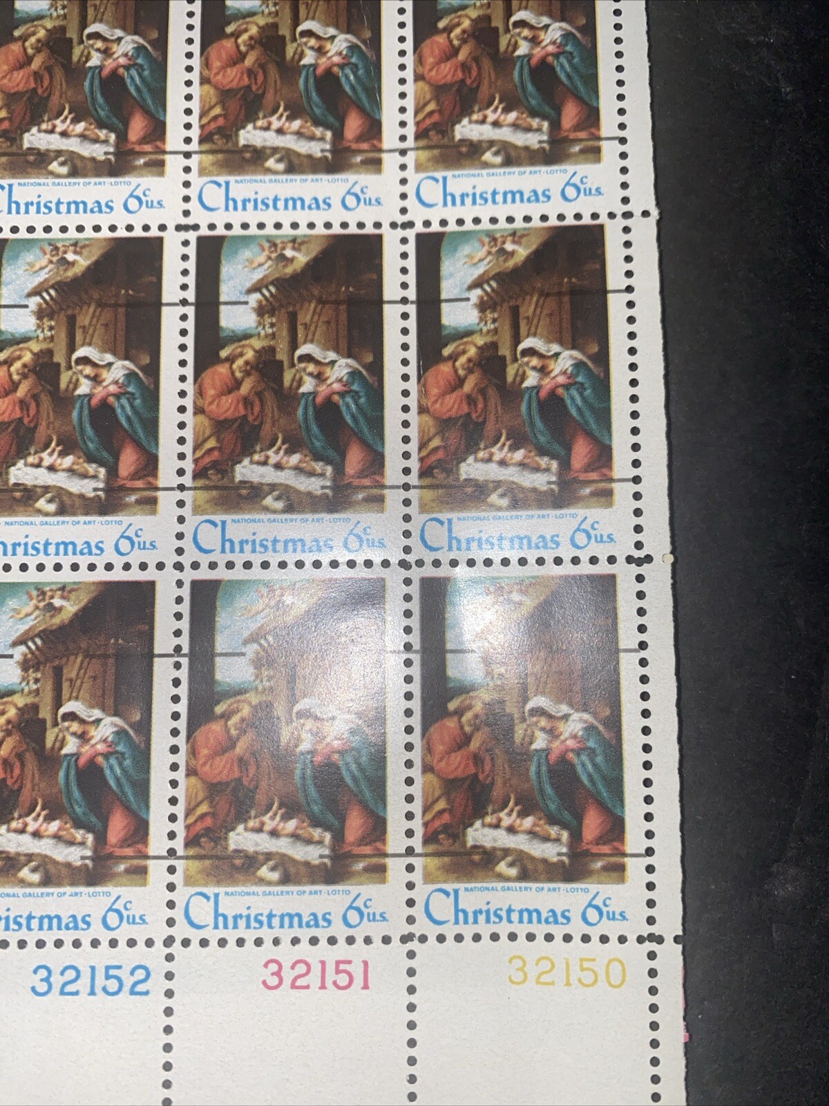 US SCOTT 1414 Block of 18 CHRISTMAS NATIVITY SCENE STAMPS See Description