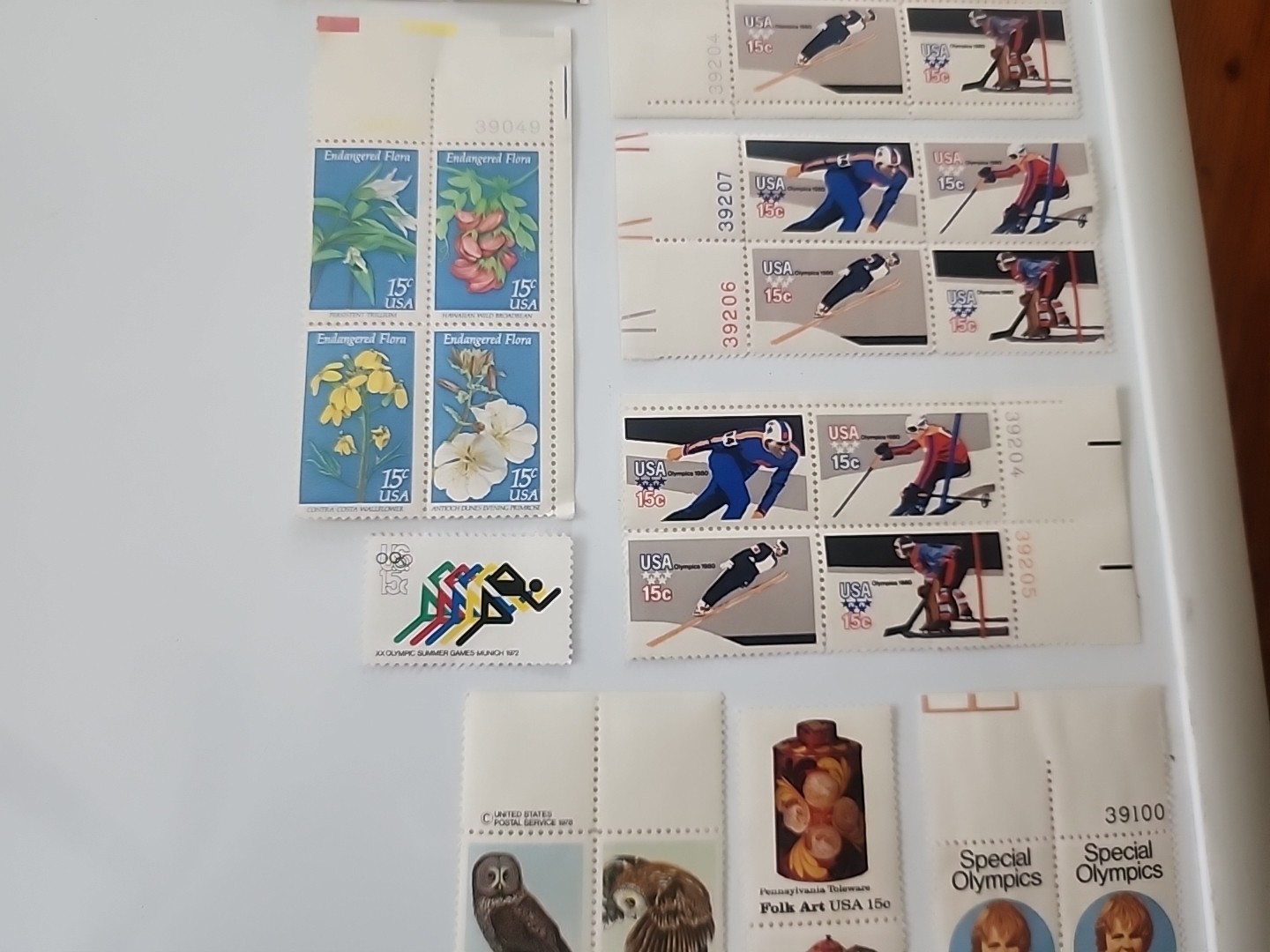 Vintage Mixed Lot of 105 Unused 10 & 15 Cent U.S. Post Office Postage Stamps