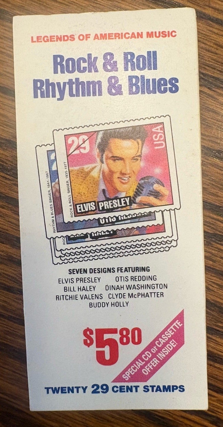 USPS Legends of American Music Stamp Booklet Elvis Presley Rock & Roll 29¢ 1993