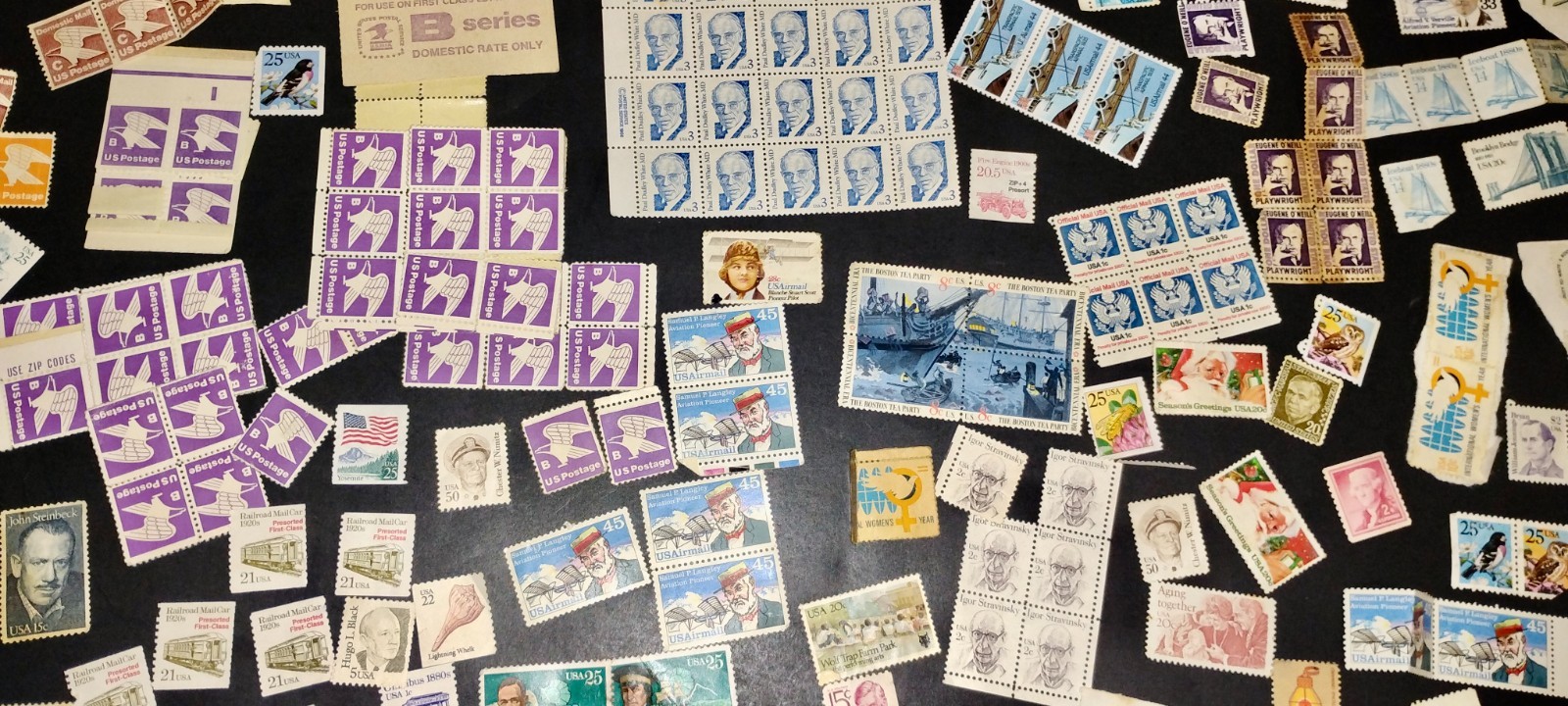 Mixed Lot of 200+ U.S. Vintage Stamps– High Denomination, non cancelled, Nice!!