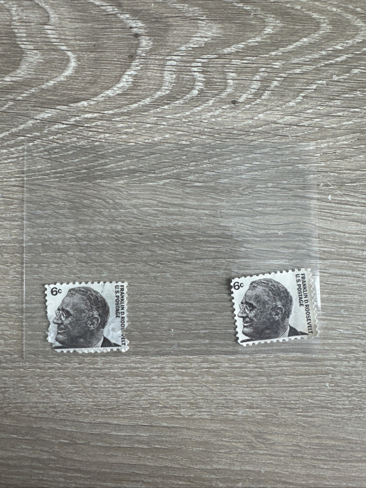 2 postage stamps Franklin D Roosevelt 6 Cents Unused
