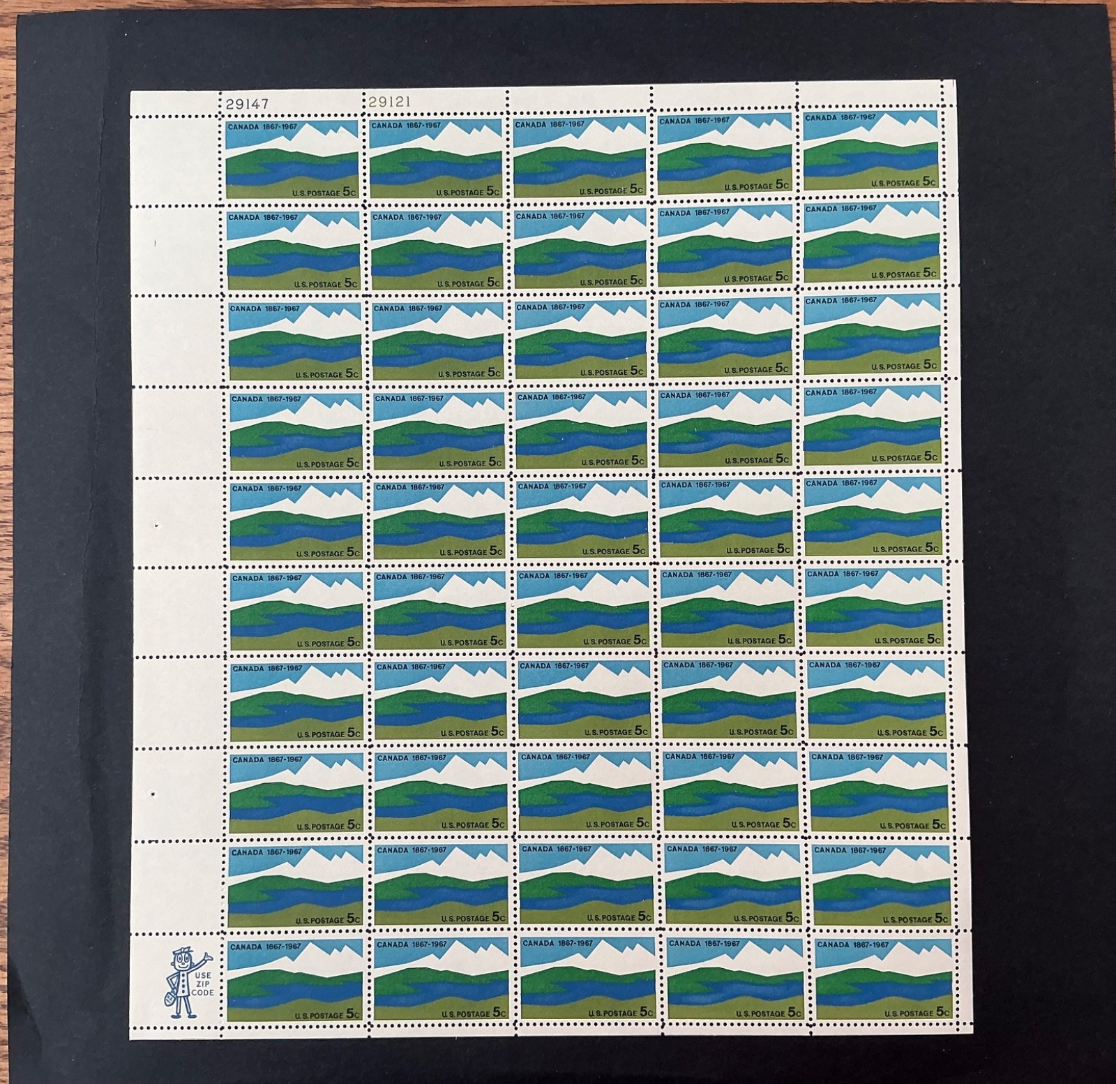 US SCOTT 1324 PANE OF 50 CANADA STAMPS 5 CENT FACE MNH