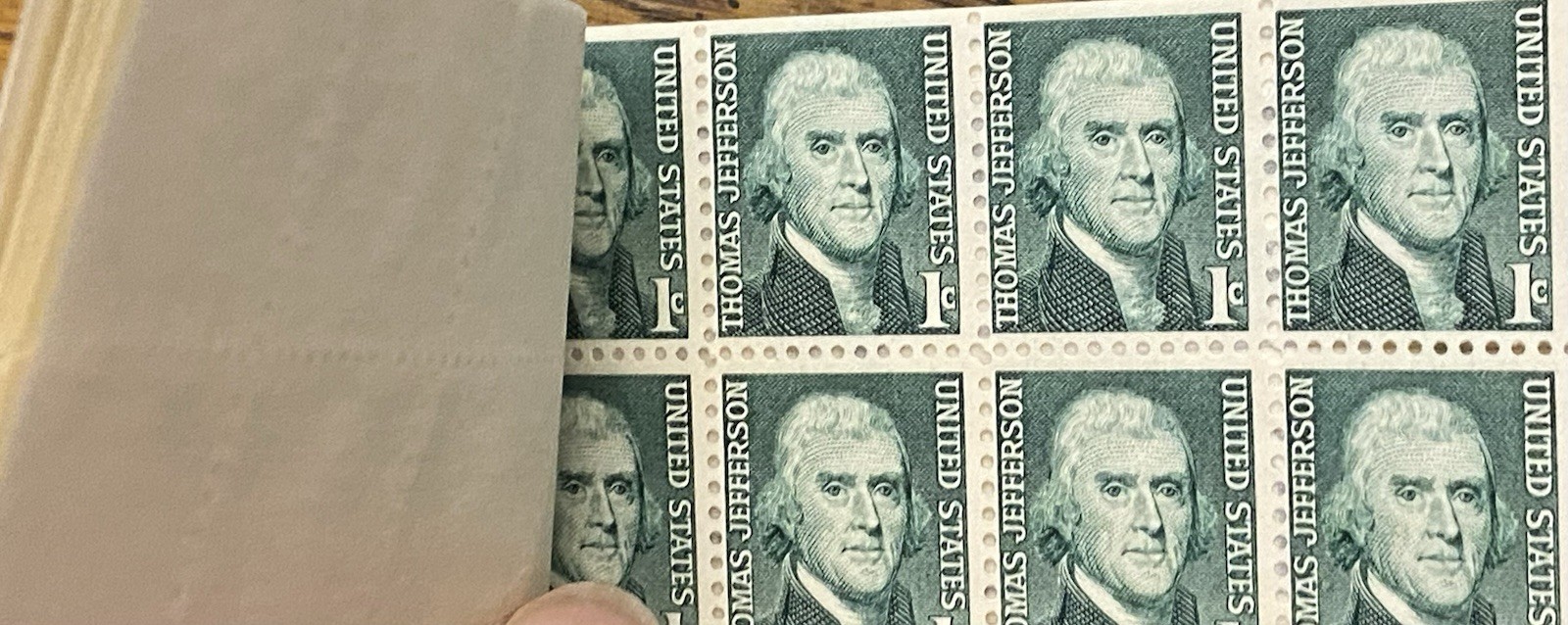 USPS Stamp Booklet w/Eisenhower & Jefferson 6 Cent & 1 Cent Excellent Condition