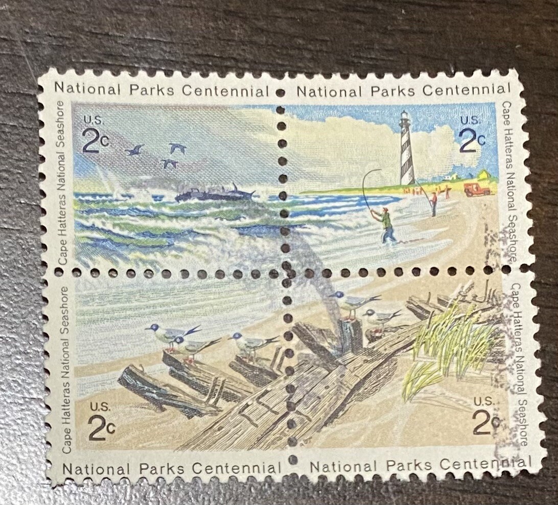 US Stamps National Parks Service-tenantCape Hatteras b4 Sc #1448-51 used