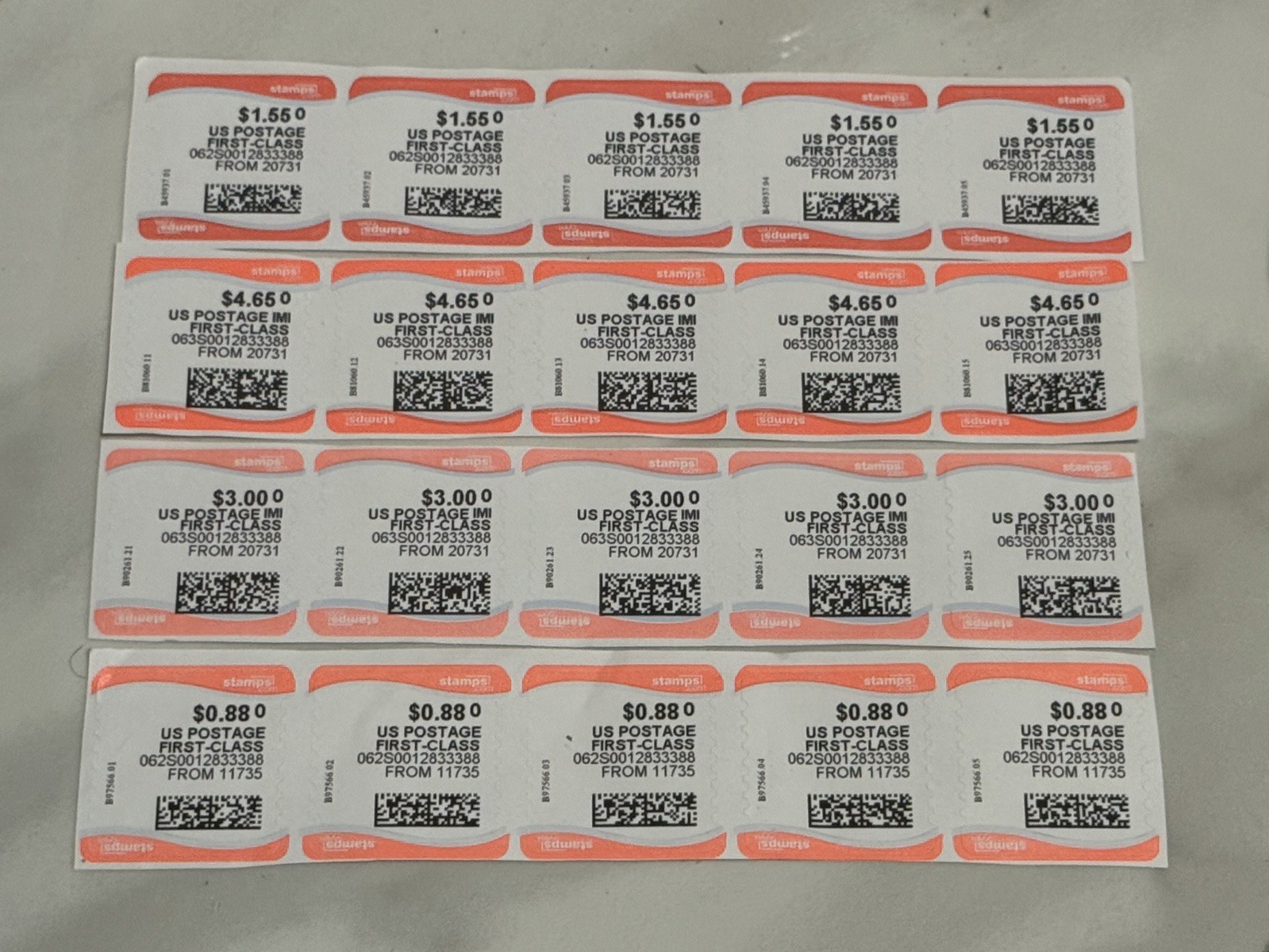 Computer Vended Stamps A Mix Of Stamps All You Need!!! Fast Shipping!!!