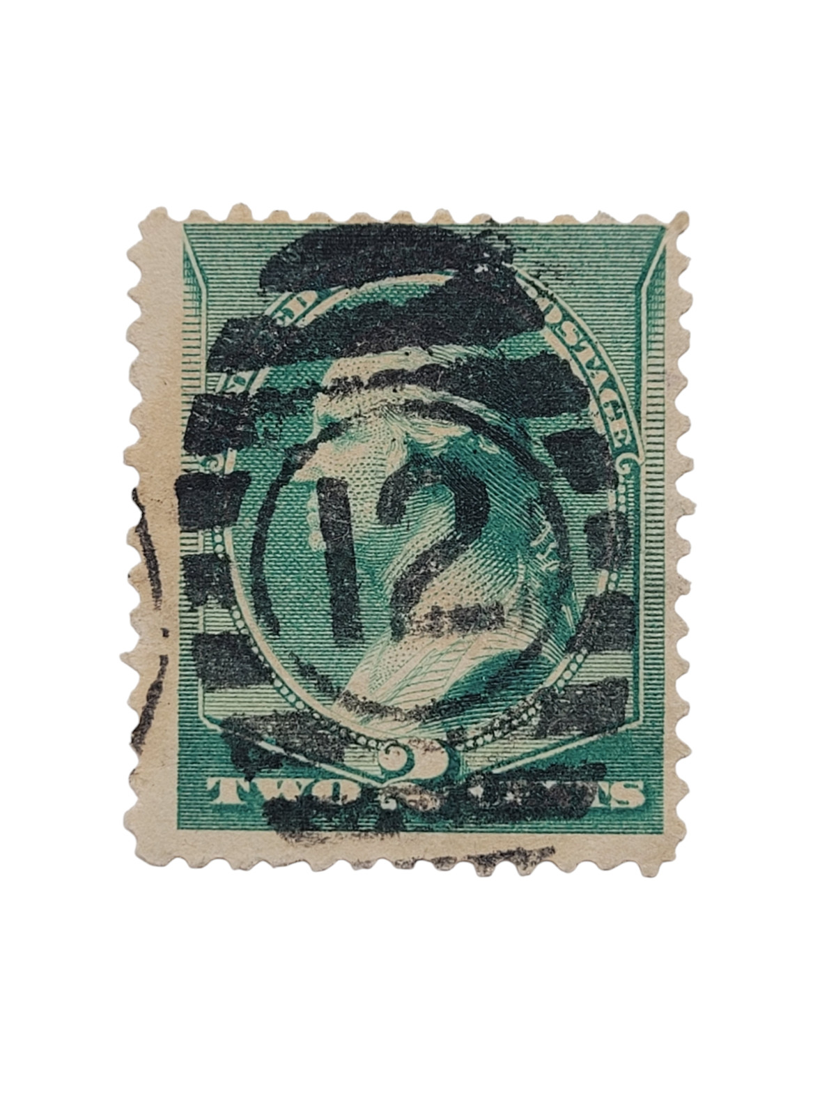 1880’s/90’s 2 Cent George Washington Stamp Vintage – Used – See Pics