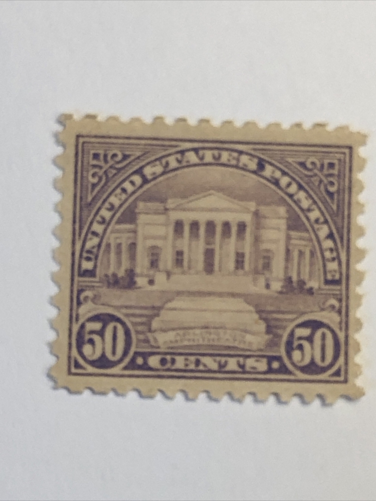 Scott # 570 1922 – 25 50 Cent Arlington Amphitheatre U.S. Postage Stamp