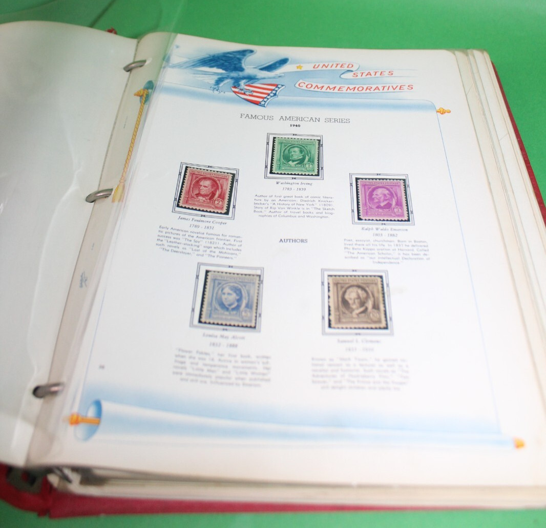 White Ace Historical Album Commemorative Stamps 1961 The Washington Press 60+ Pg