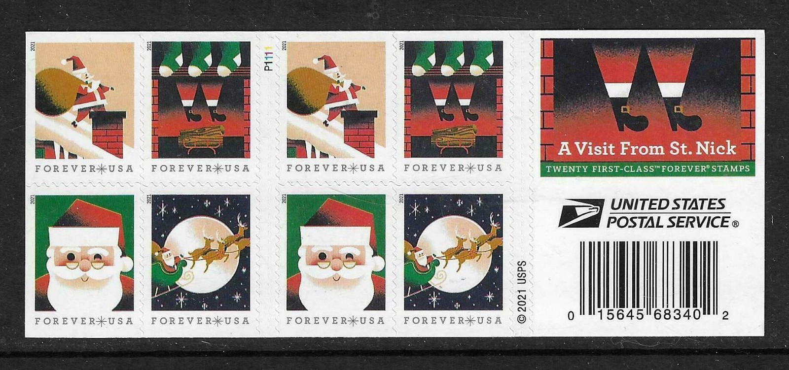 USA SC # 5647b A Visit From St. Nick / Complete . MNH