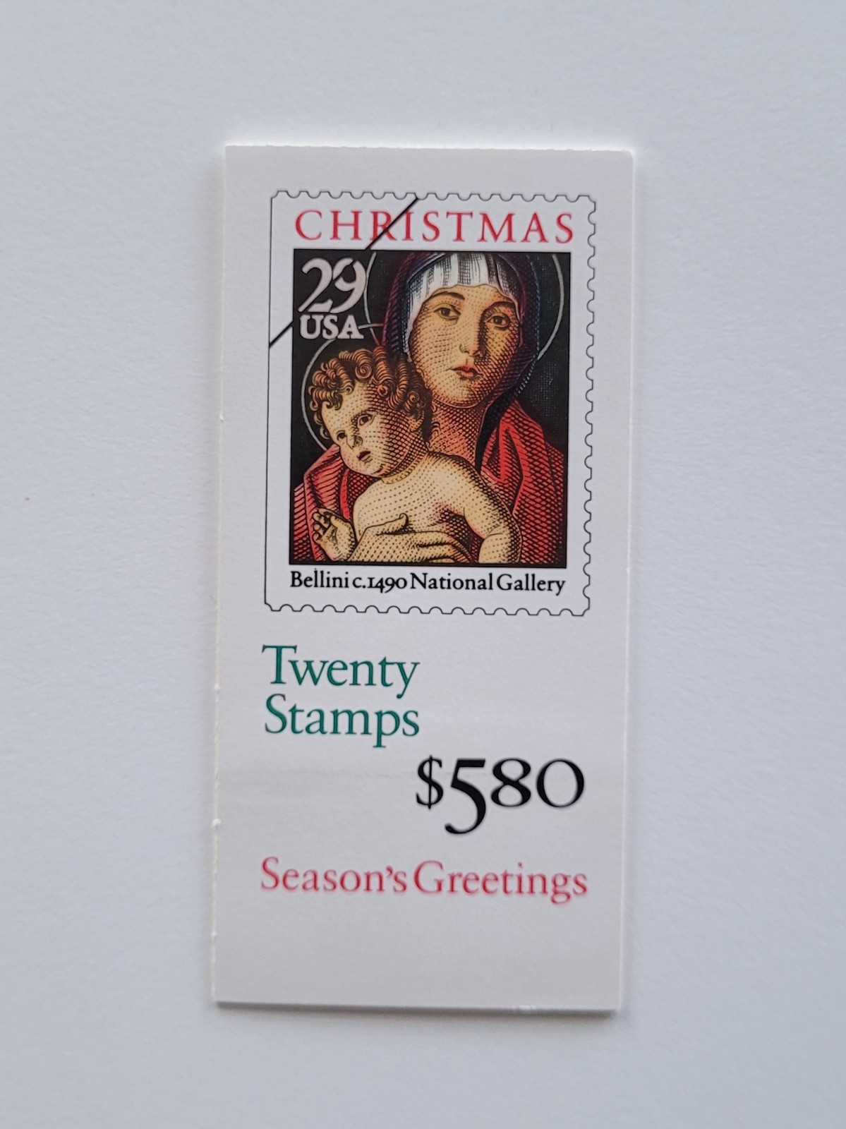 US Stamps Madonna & Child Booklet of Twenty 29c Booklet, $5.80 Scott #BK202A MNH