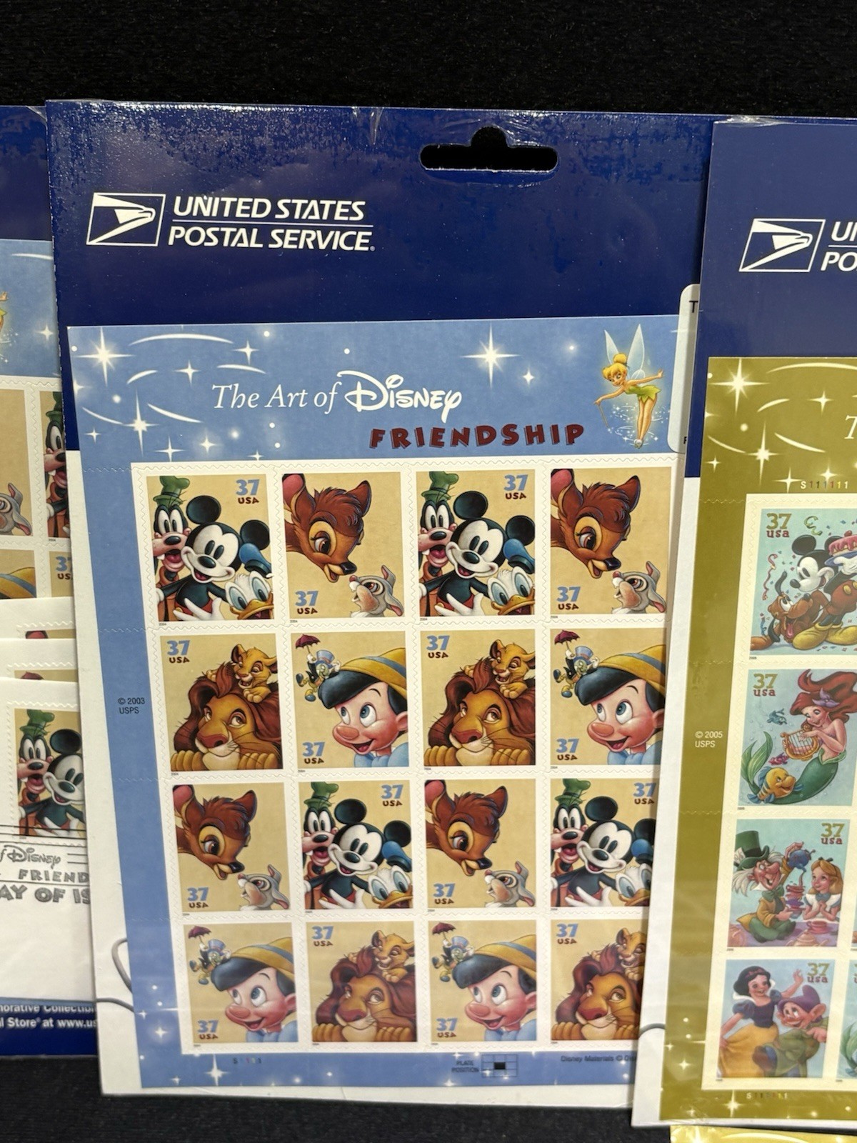 Walt Disney $61.20 Face Value U.S Postage Stamps Sheets 37¢ 39¢ 41¢