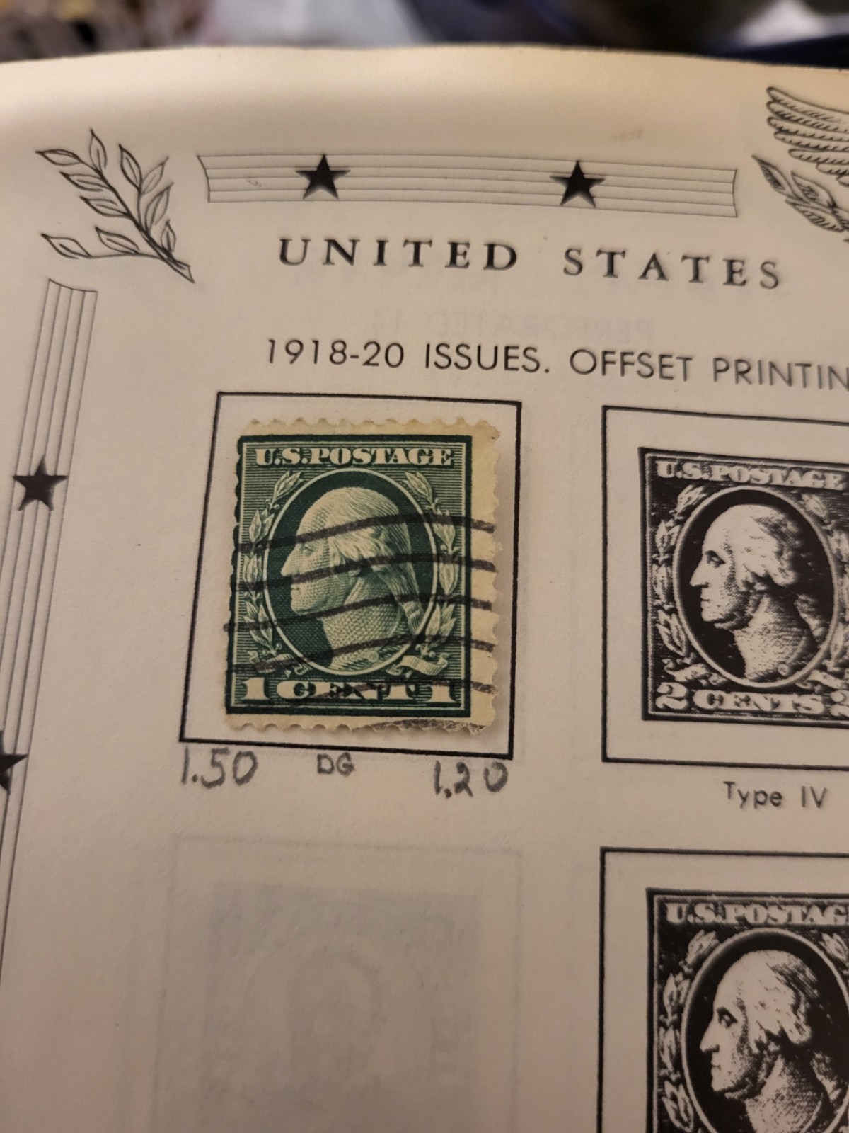 1918-1920 Offset Printing Error. Beautiful Mint