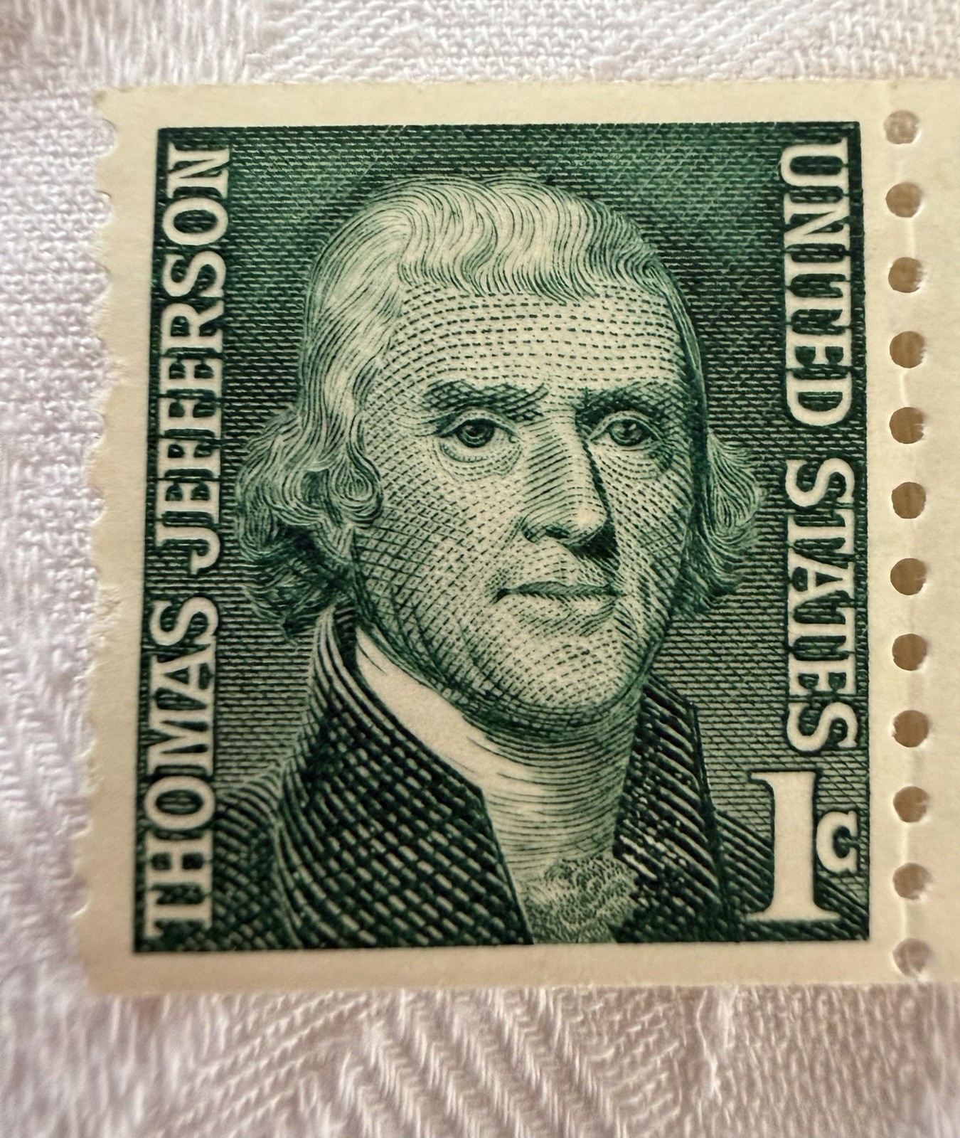 USPS Vintage Lot Of 7 President Thomas Jefferson One Cent Stamps MNH￼