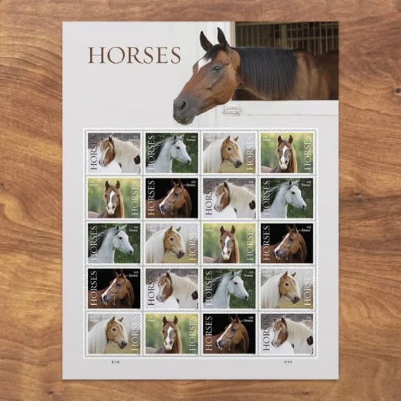 Horses 2024 USPS First-Class Mail Forever Postage Stamps – Sheet of 20