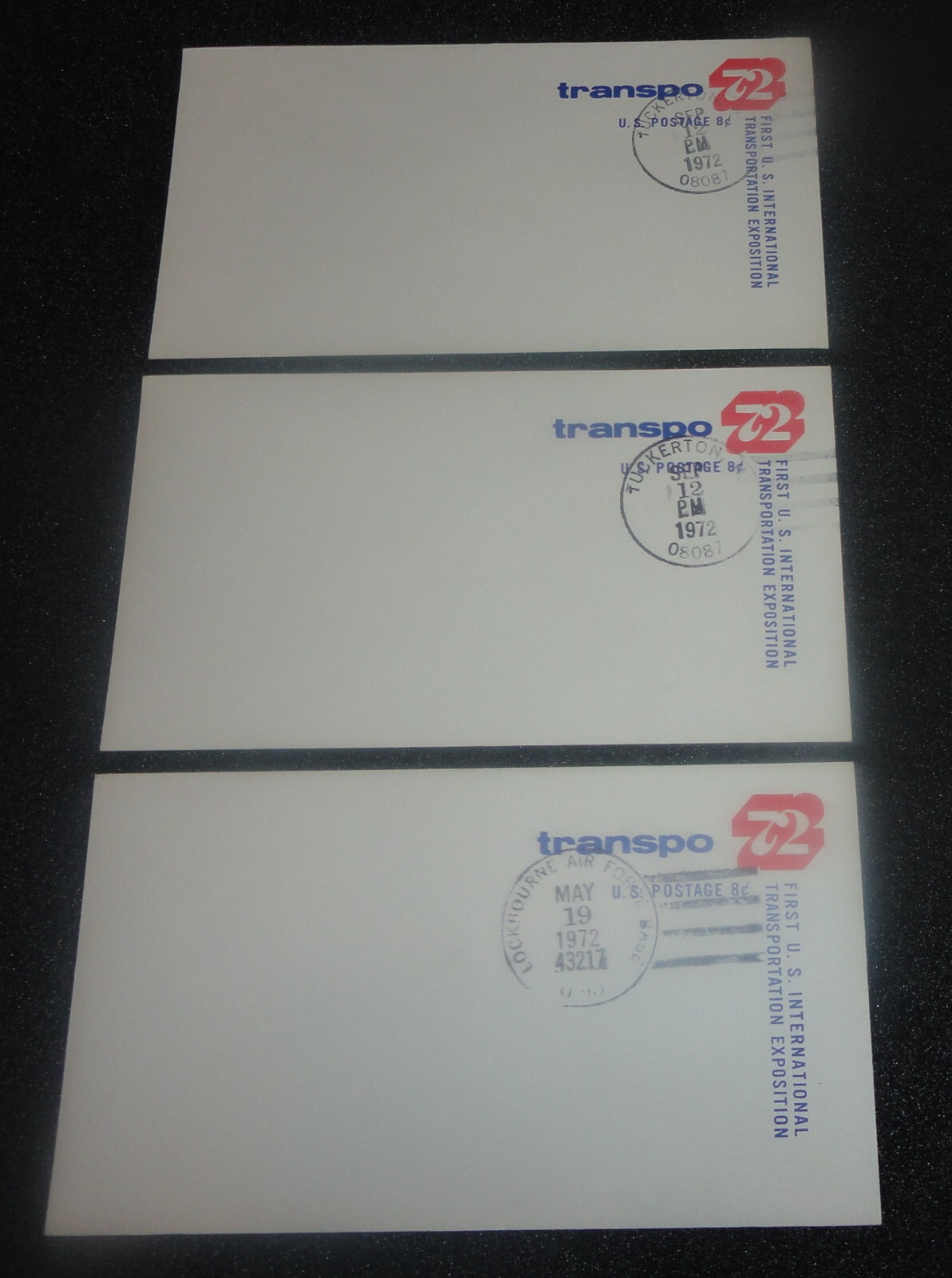 4 Envelopes 8C – Bowling Lockbourne Air Force Base + transpo 72 NJ E42