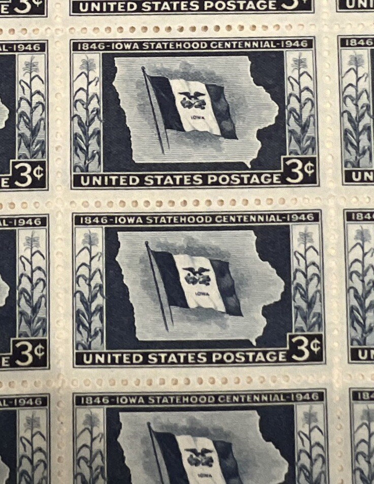 46 Scotts #942 3 cent deep blue Postage Stamps. 1946 Issue. MNH