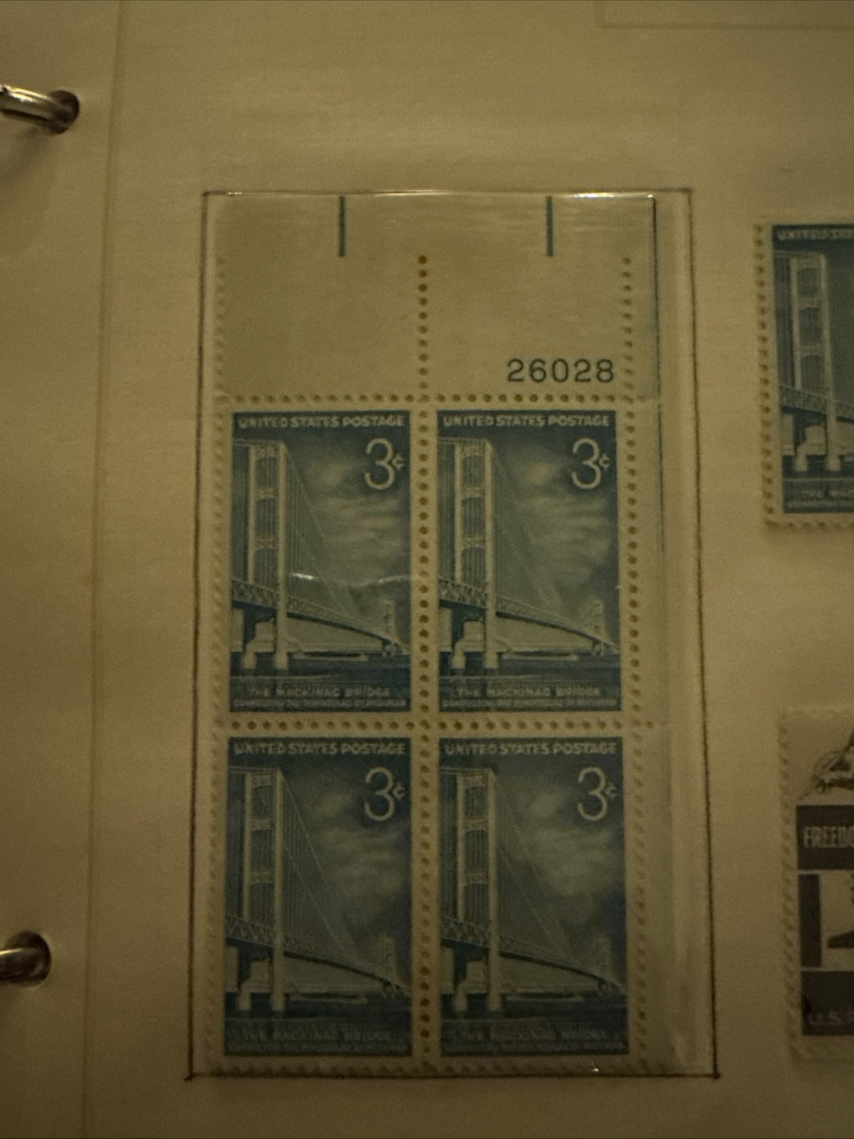 1958 ‘Mackinac Bridge’. 3 Cent U.S. Postage Stamp