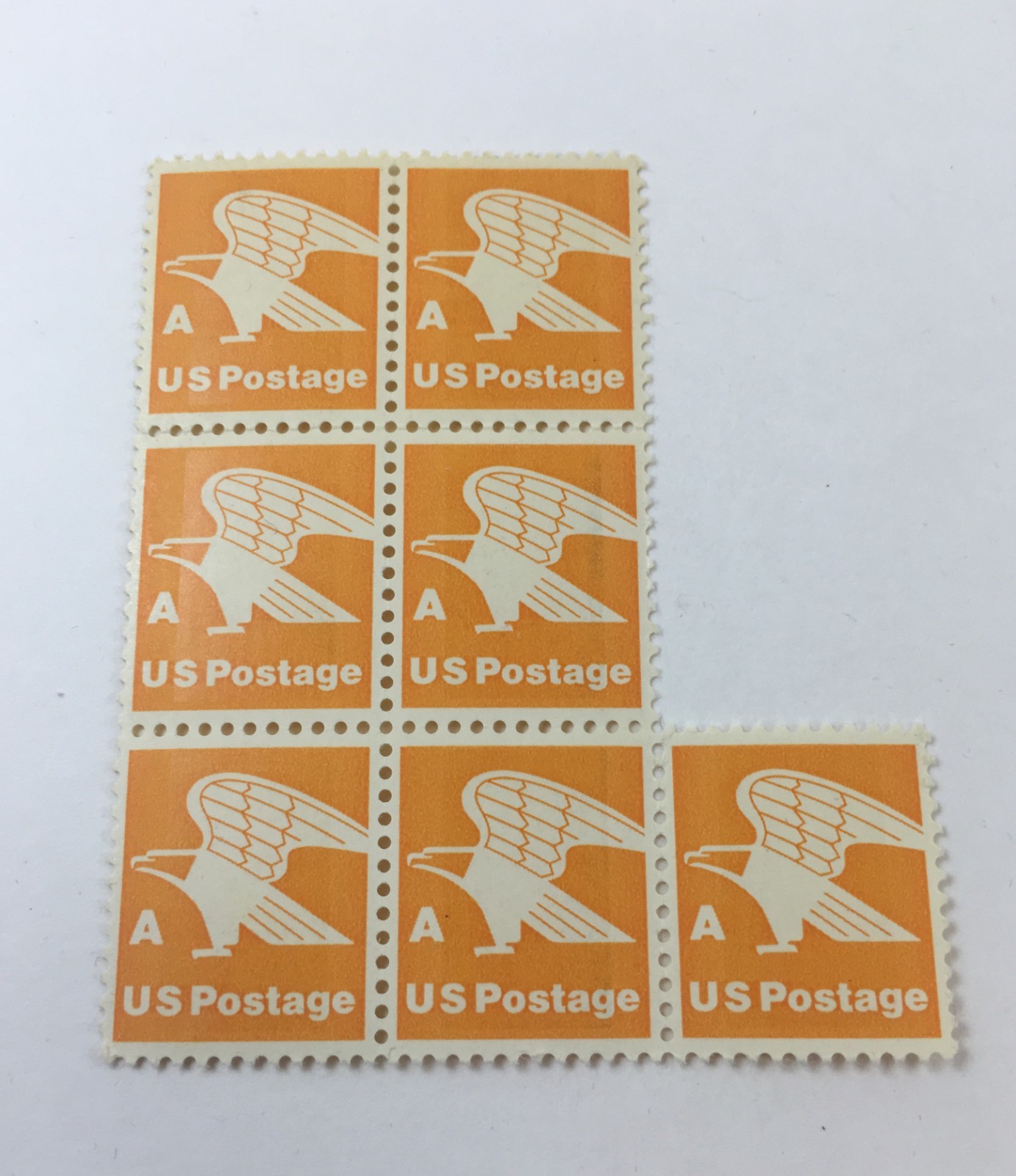 1978 Orange Eagle A Stamp Cent Stamps (7 Stamp Sheet) MT01
