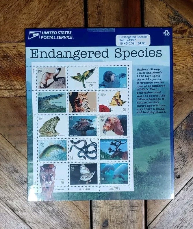 United States 32¢ Endangered Species Postage Stamp #3105 MNH Full Sheet