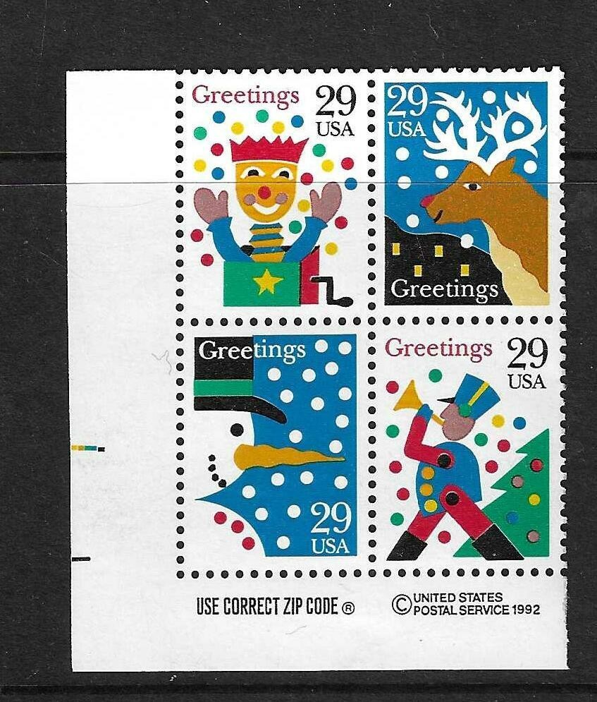USA SC # 2794a Christmas 1993 – Zip, Copyright – .MNH