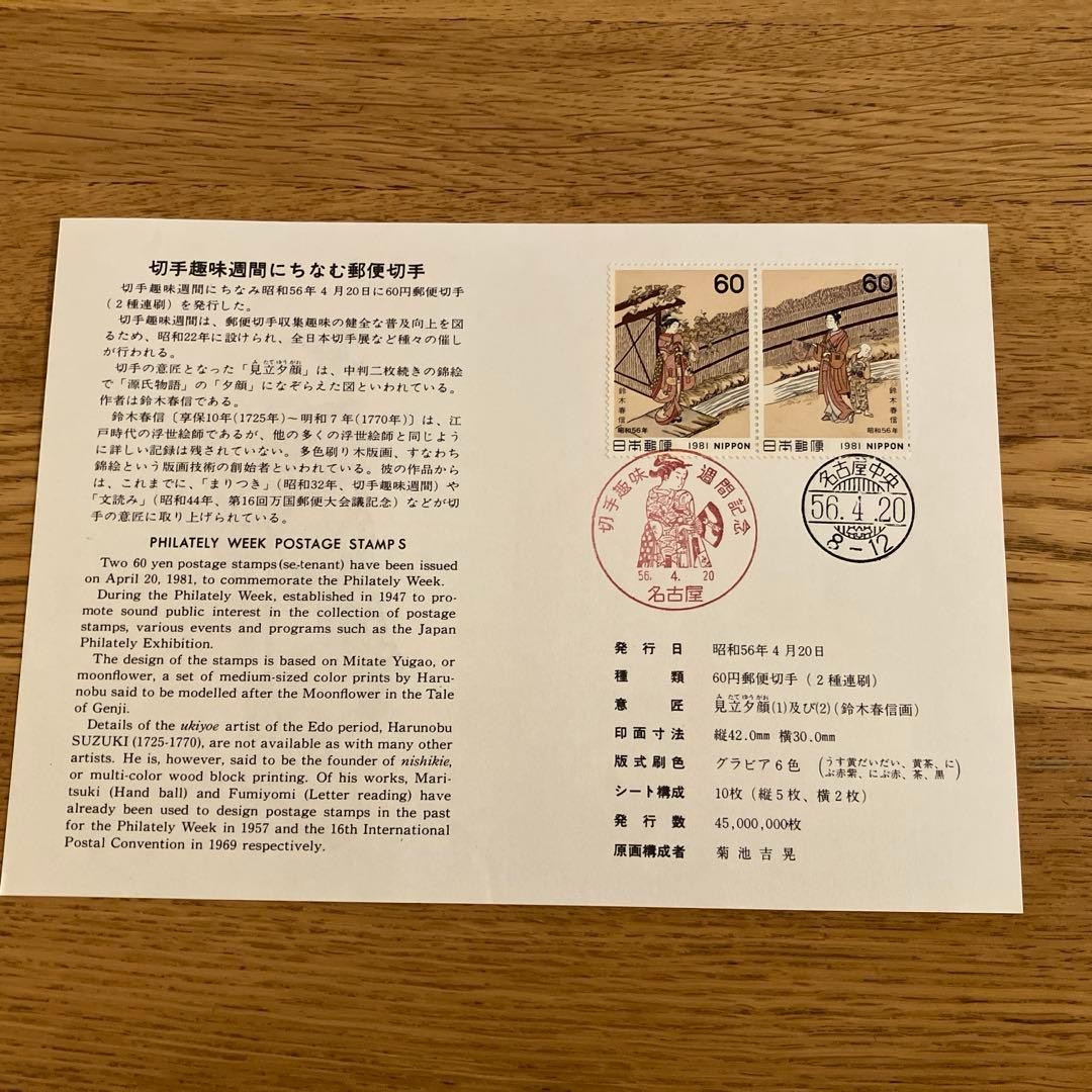 Showa 56 issue stamp sheet, 4 types