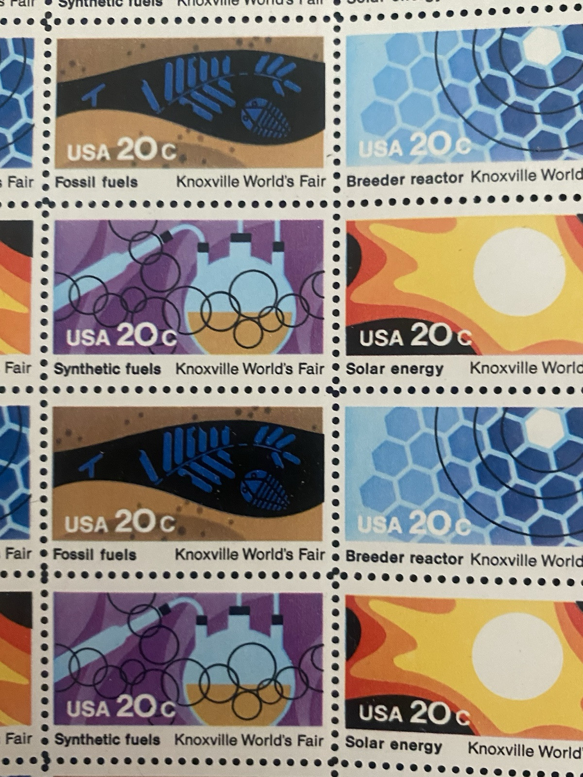 MNH 1982 ‘Knoxville World’s Fair’ Sheet of 50 Unused 20c Stamps