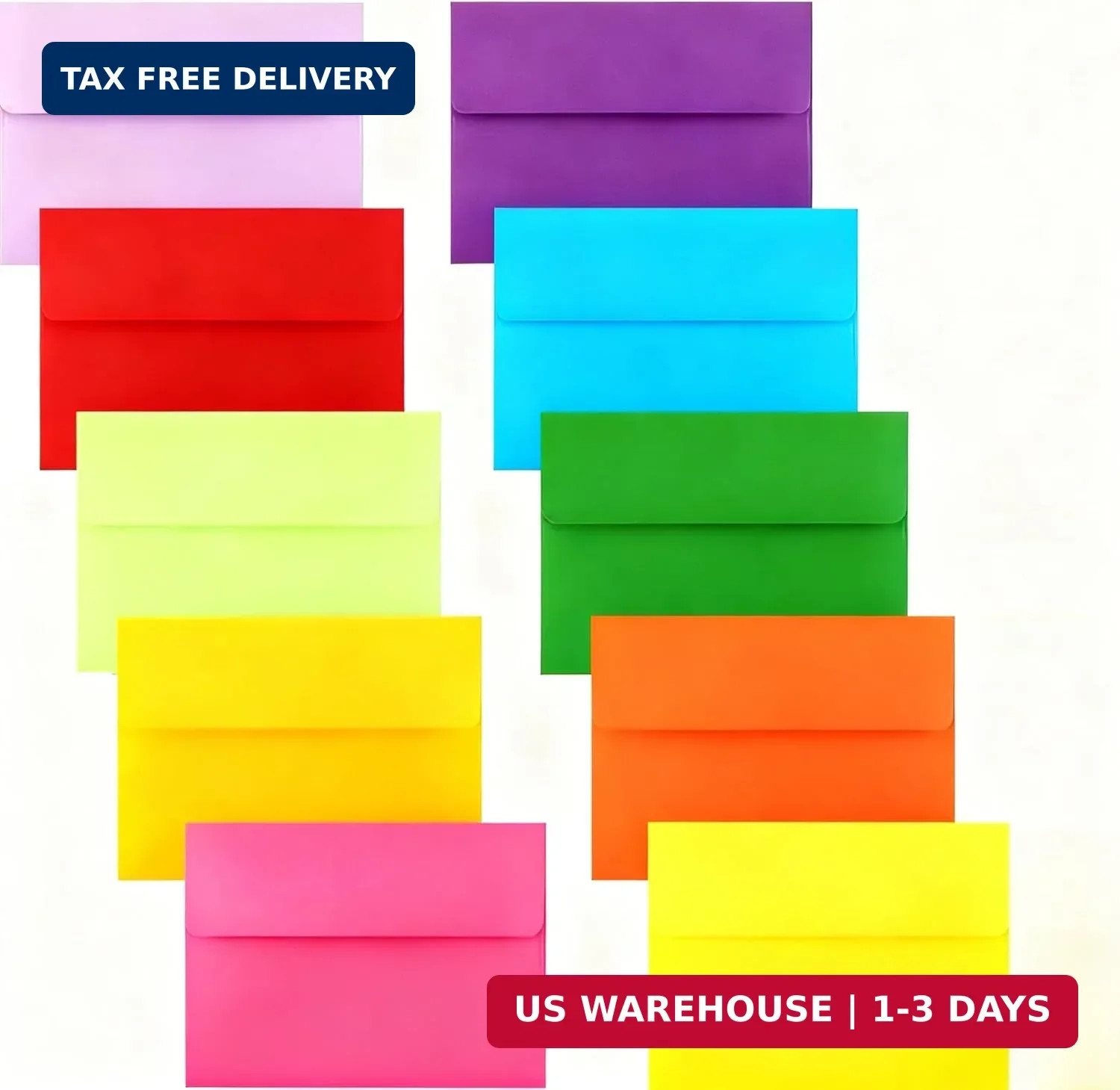 50 pack Multicolor Envelopes for 5×7 Cards,A7 Envelopes 5.25 x 7.25 – Peel & Pre