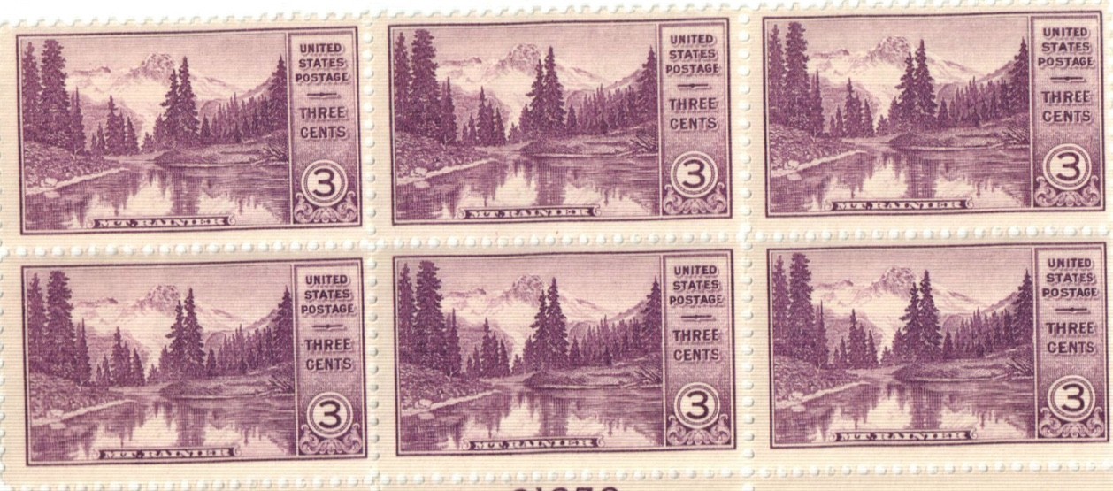 United States 3¢ Mount Rainier National Park Postage Stamp #742 Pack of 100