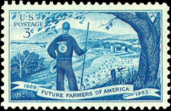 USA 1953 – Future Farmers of America, 1928-1953 – MNH Vintage Stamp—Sc. #1024
