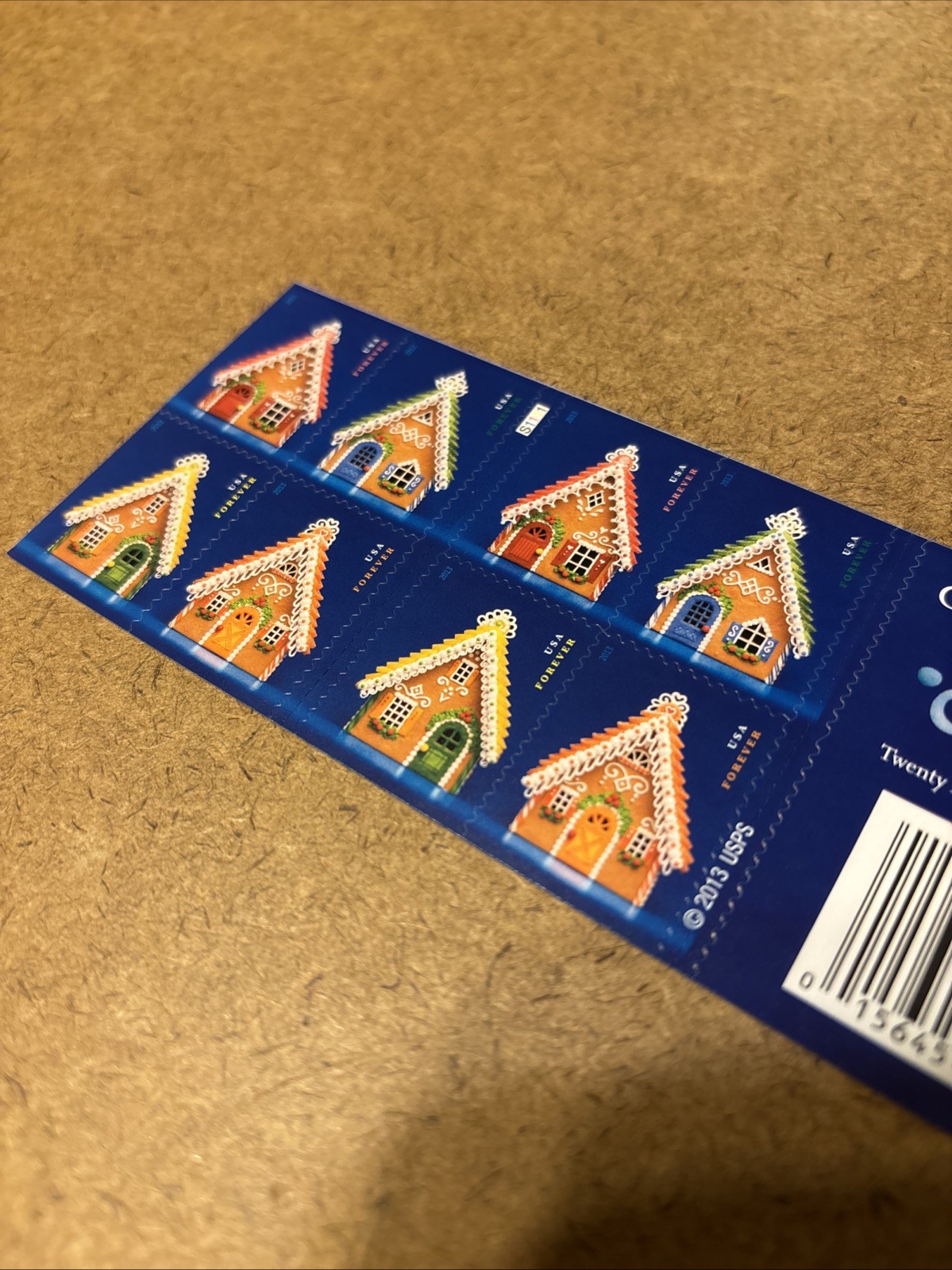 OUT OF PRINT! NEW 2013 GINGERBREAD HOUSES 20 USPS FOREVER STAMPS SHEET MNH XMAS