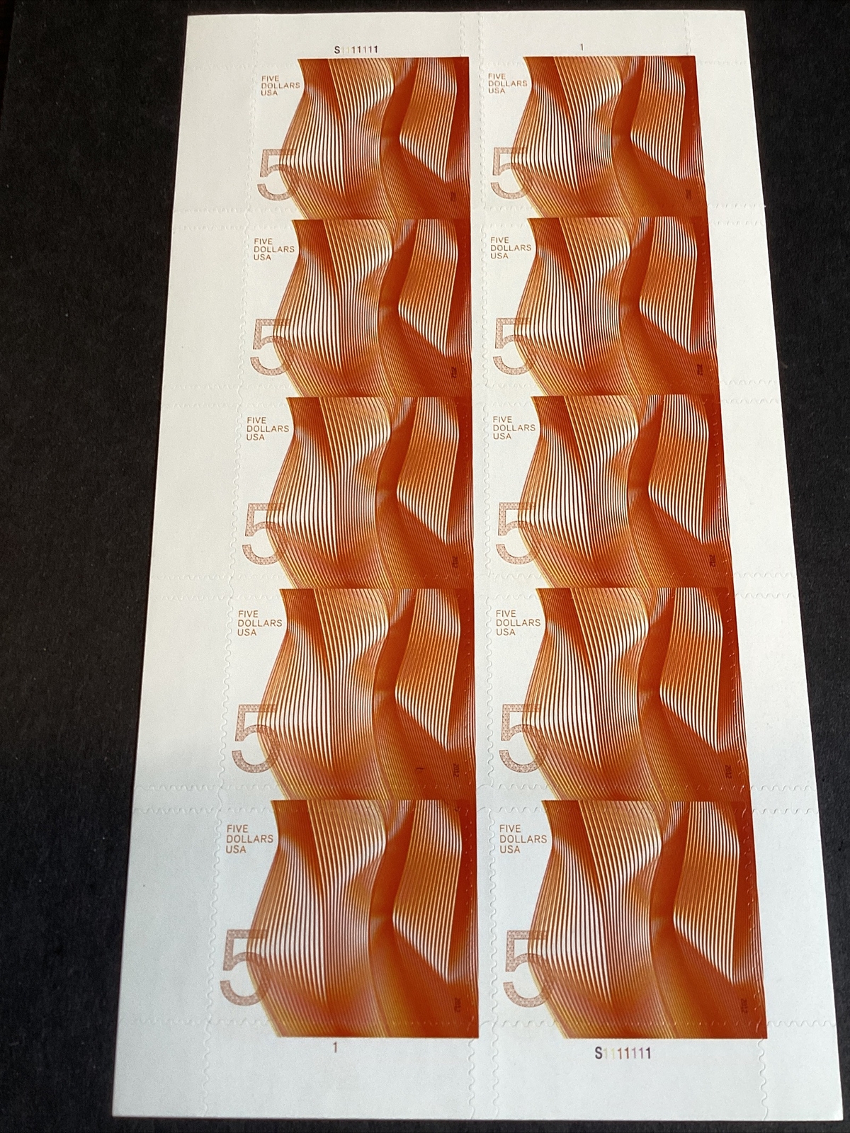 SCOTT#4719-WAVES OF COLOR-SHEETOF (10) $5.00 STAMPS-MNH-US