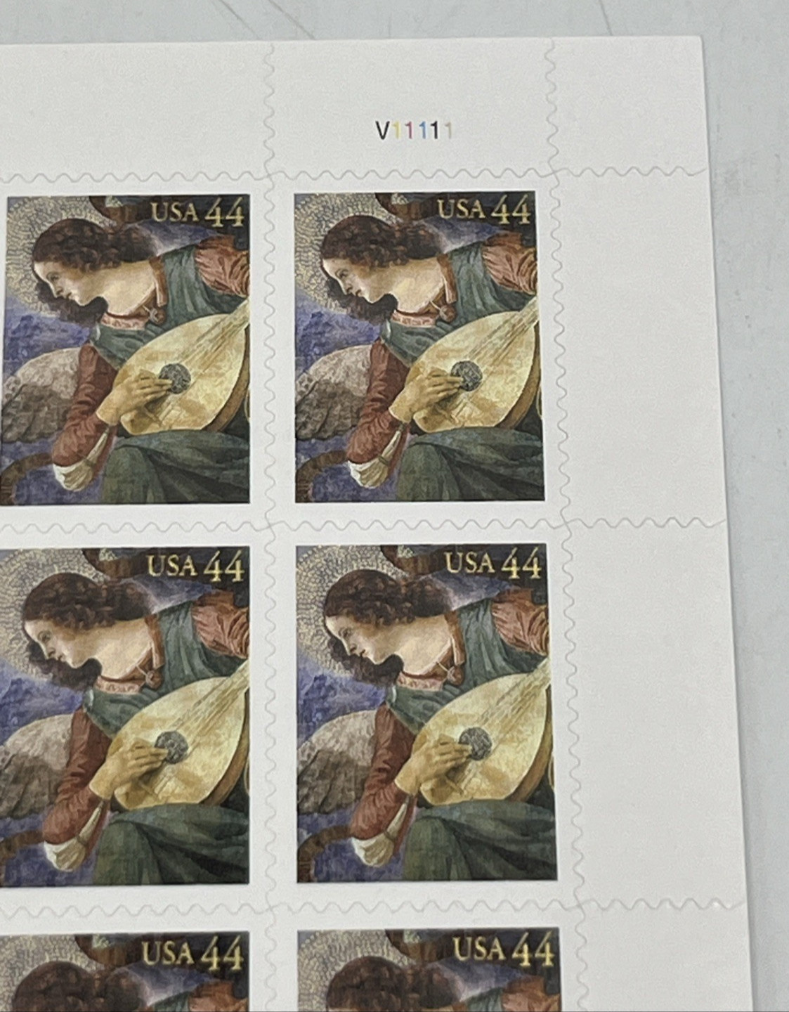 Scott #4477 44 cent Angel with Lute Sheet of 20 MNH