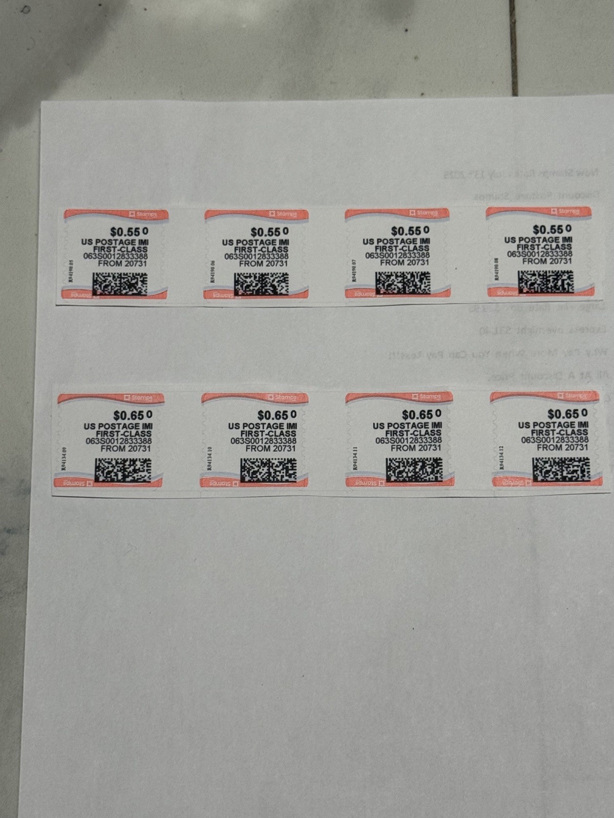 Computer Vended Stamps A Mix Of Stamps All You Need!!! Fast Shipping!!!