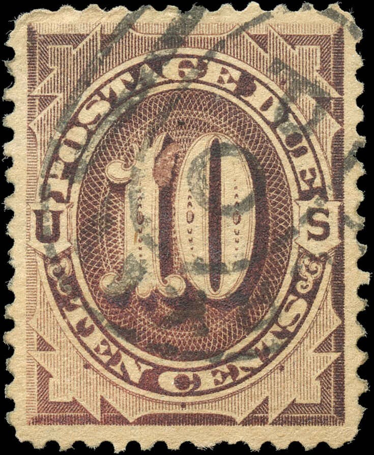 USA Used F-VF 10c Scott #J5 1879 Postage Due Stamp