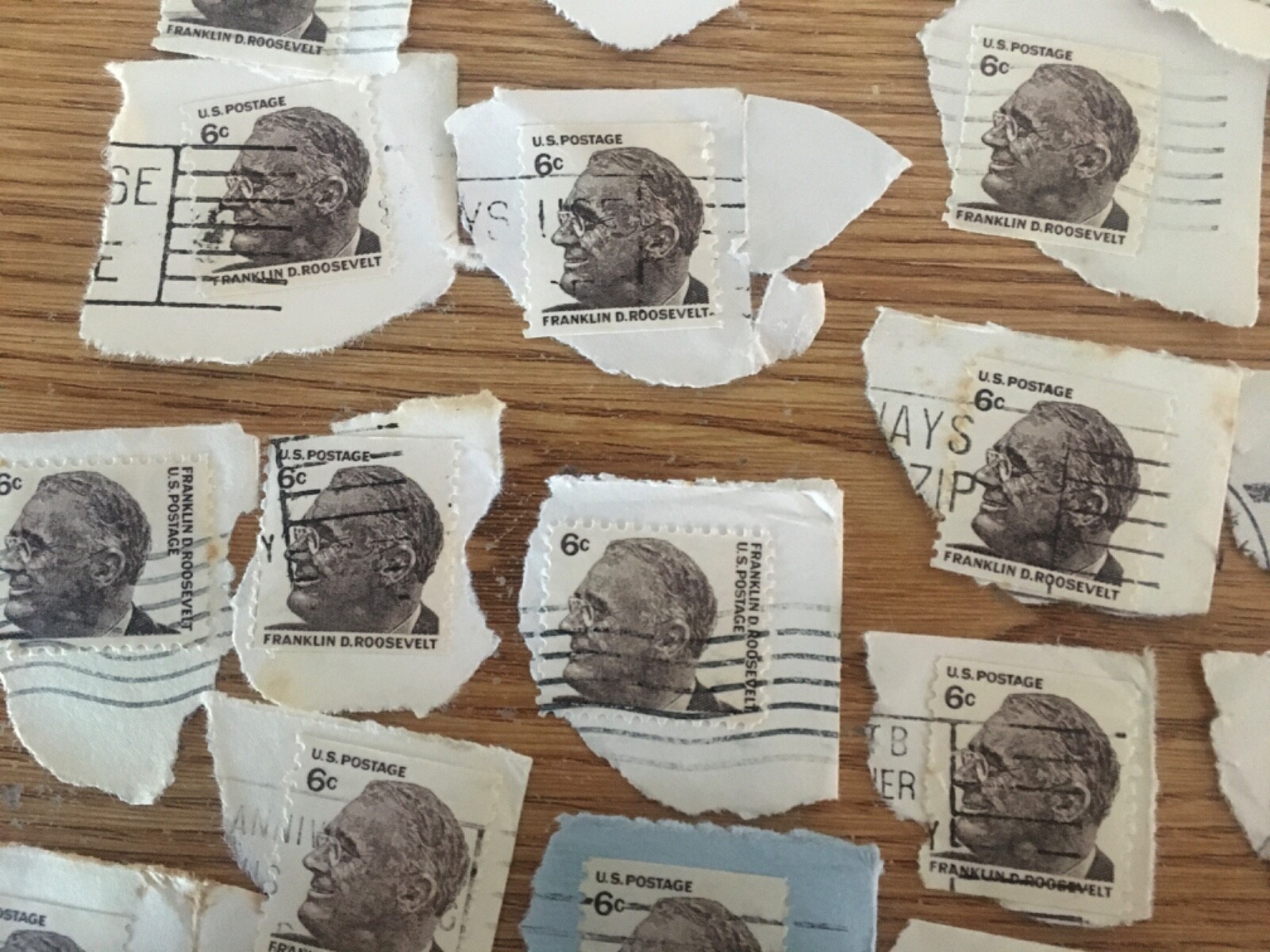 Six Cent Franklin D Roosevelt postage stamp I Used (26) for $1500 a piece