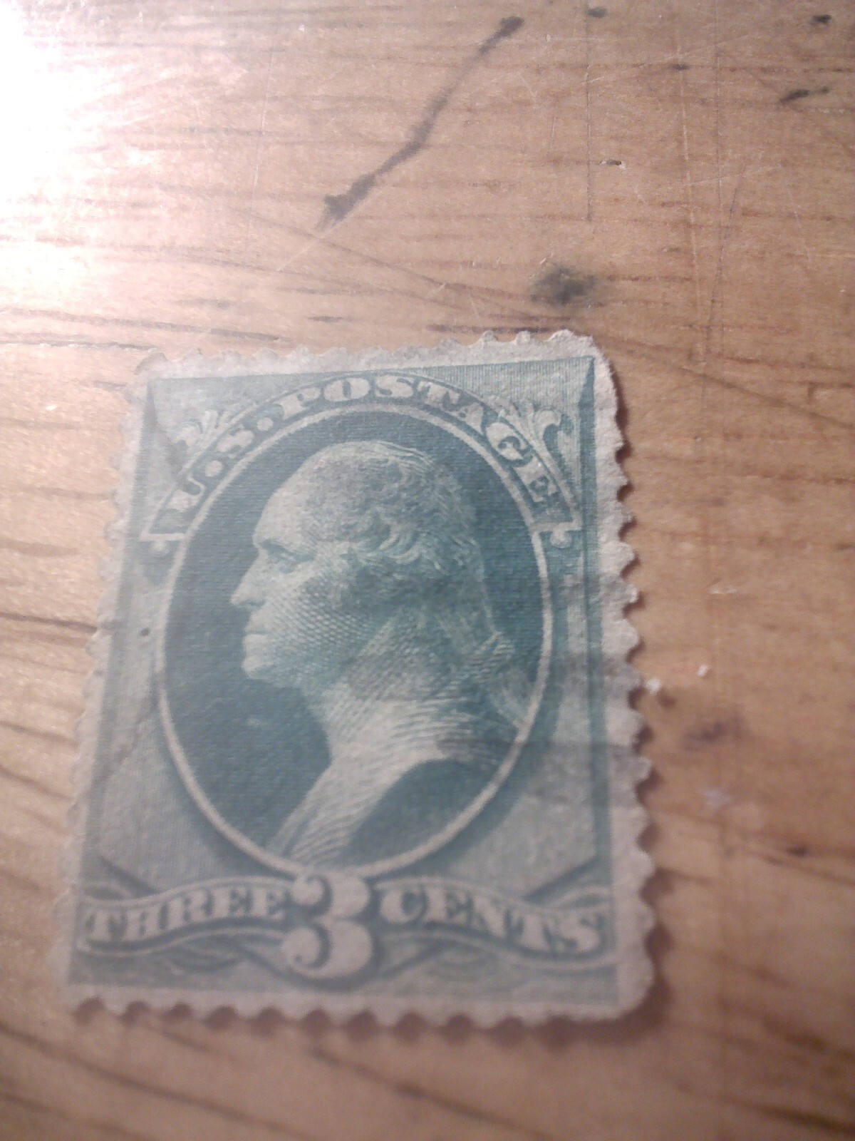 1881 3¢ George Washington. Blue Green