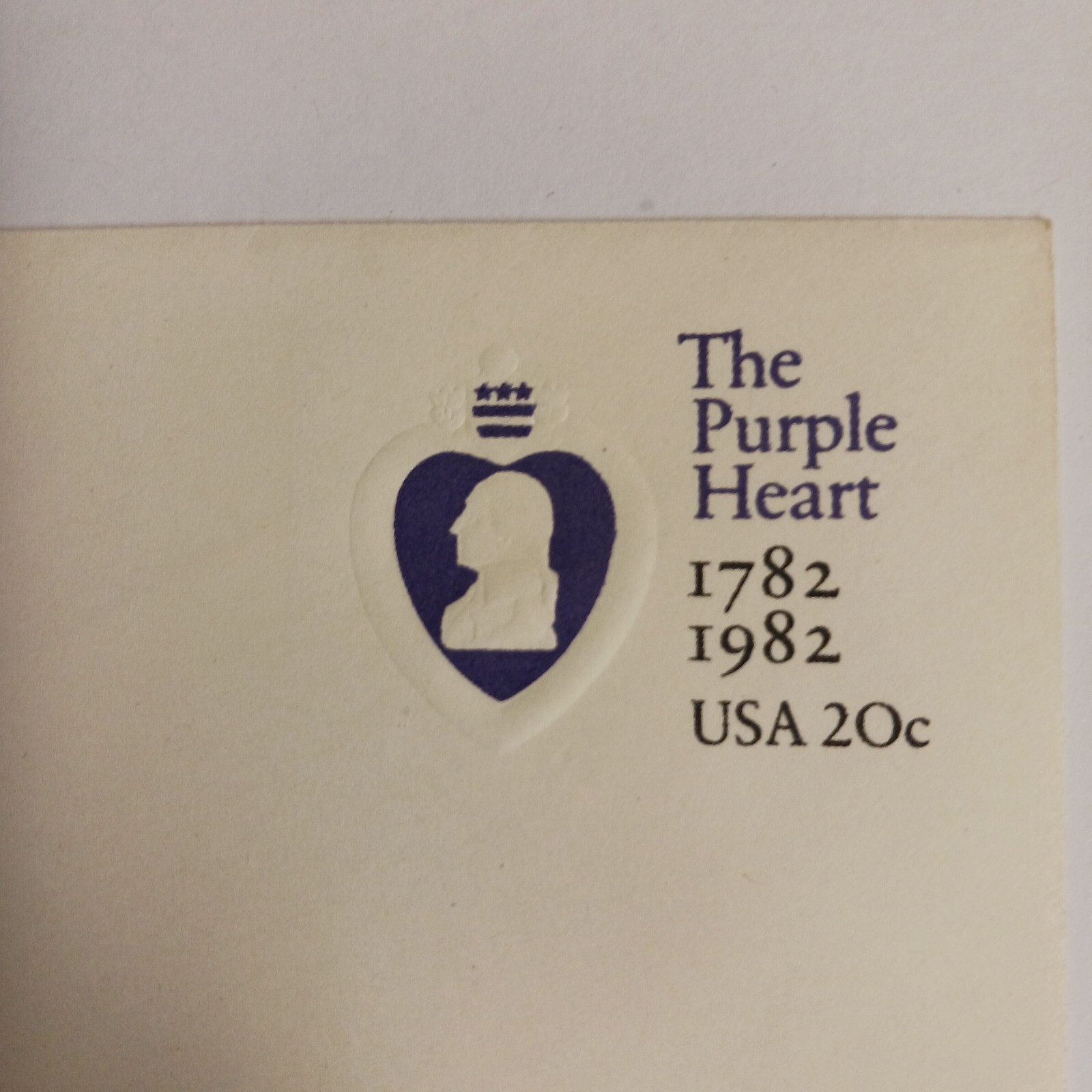 1982 Stamp #U603 The Purple Heart Postal Stationary Envelope 20 c Lot of 6. Mint