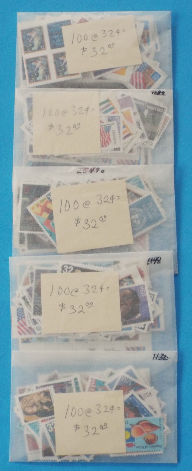 US Discount Postage 500 32 Cent 32c Stamps Blocks Singles Mixed Mint Lot #4