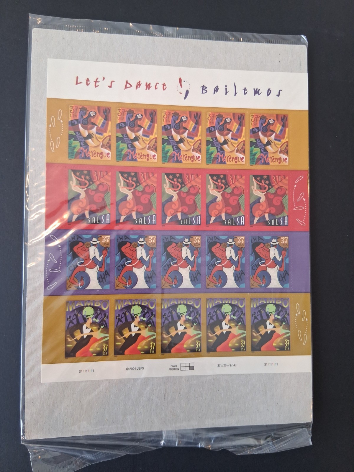 Lot of 2: Sheets 20 Stamps Scott #3939 37c Let’s Dance Bialemos MNH US Postage