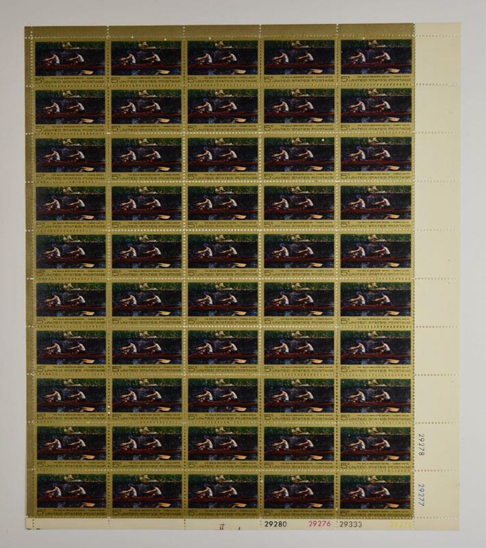 US SCOTT 1335 PANE OF 50 ARTIST THOMAS EAKINS STAMPS 5 CENT FACE MNH