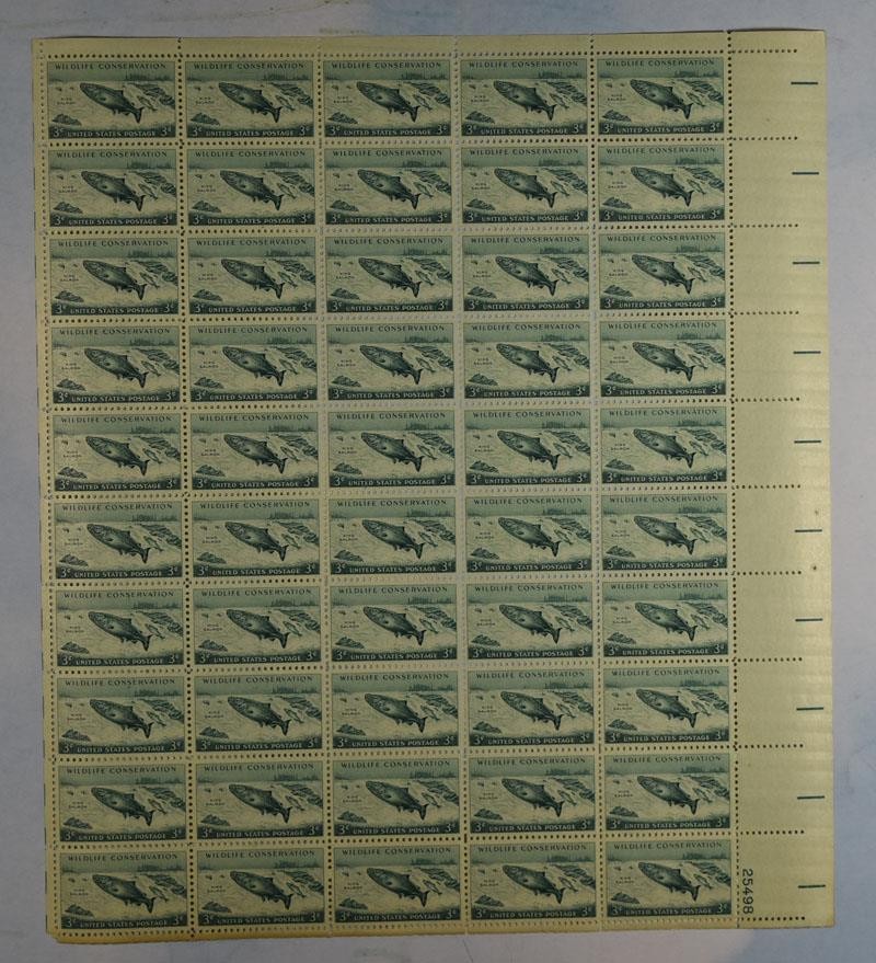 US SCOTT 1079 SHEET OF 50 WILDLIFE CONSERVATION STAMPS 3 CENT FACE MNH