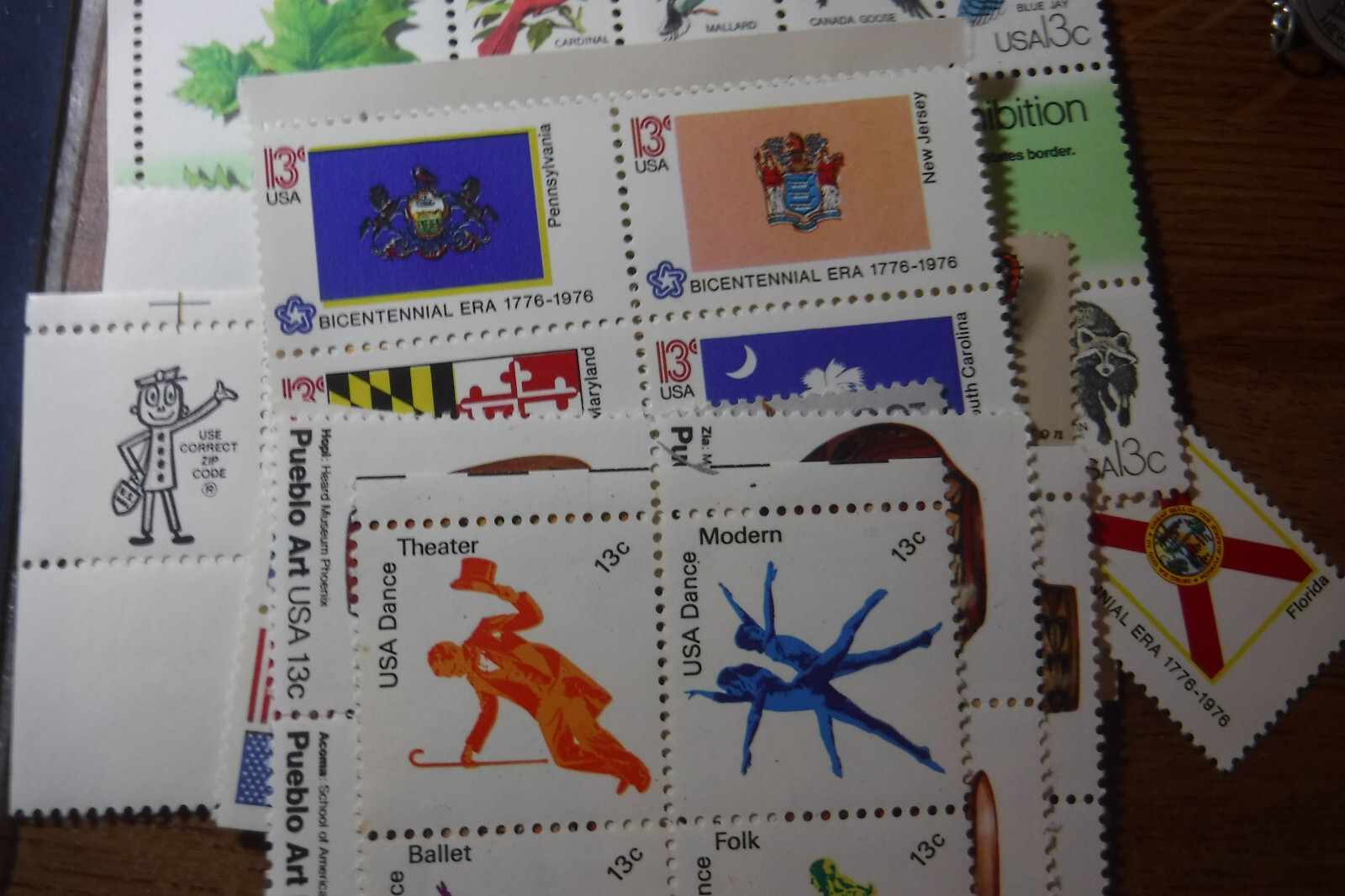 Lot of Unused 13 Cent Stamps, 100 Vintage Thirteen Cent U.S. Postage Stamps