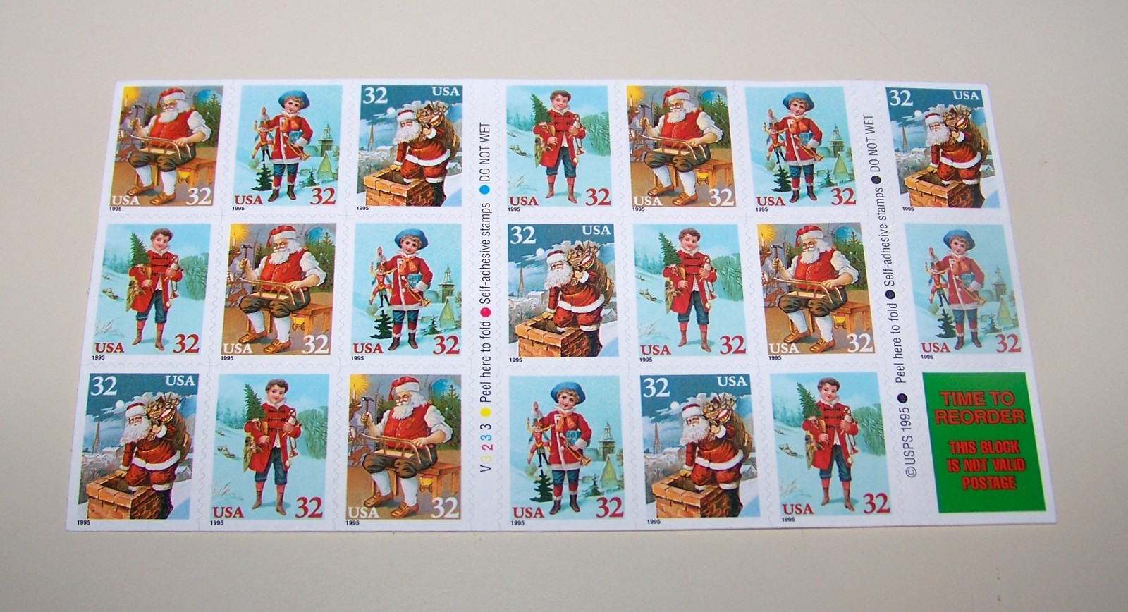 U.S.: Sc #3008-11, Santa and Children 32c,Booklet of 20, MNH (3008) Holidays